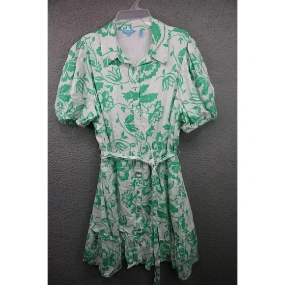 Draper James RSVP Women's Linen Blend Dress-Size XXL-Lined-Button Up - Picture 1 of 10